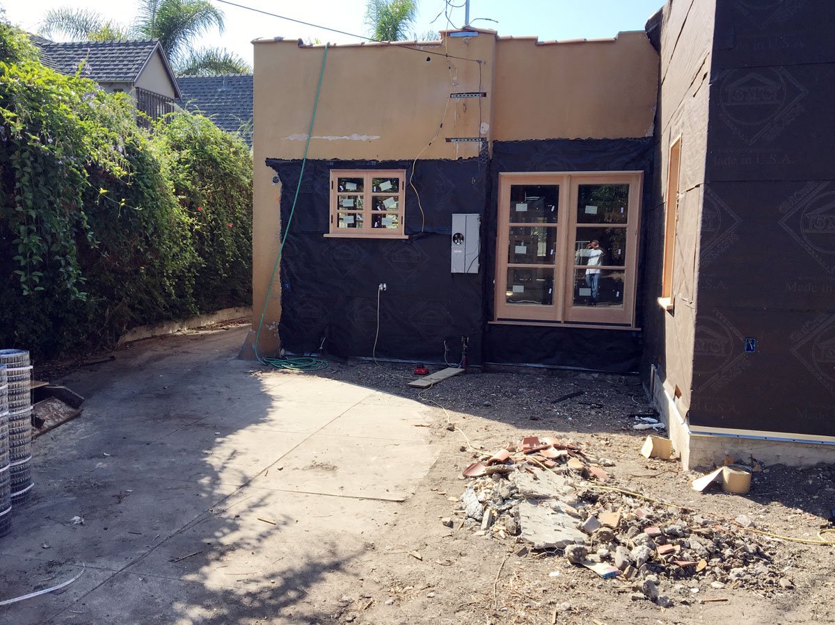 Opening the Rear Wall during the Brookside remodel