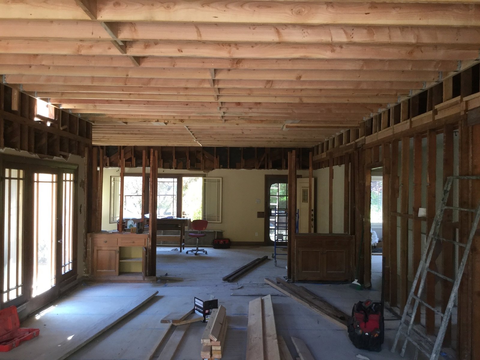 Ceiling Raise during the Brookside remodel