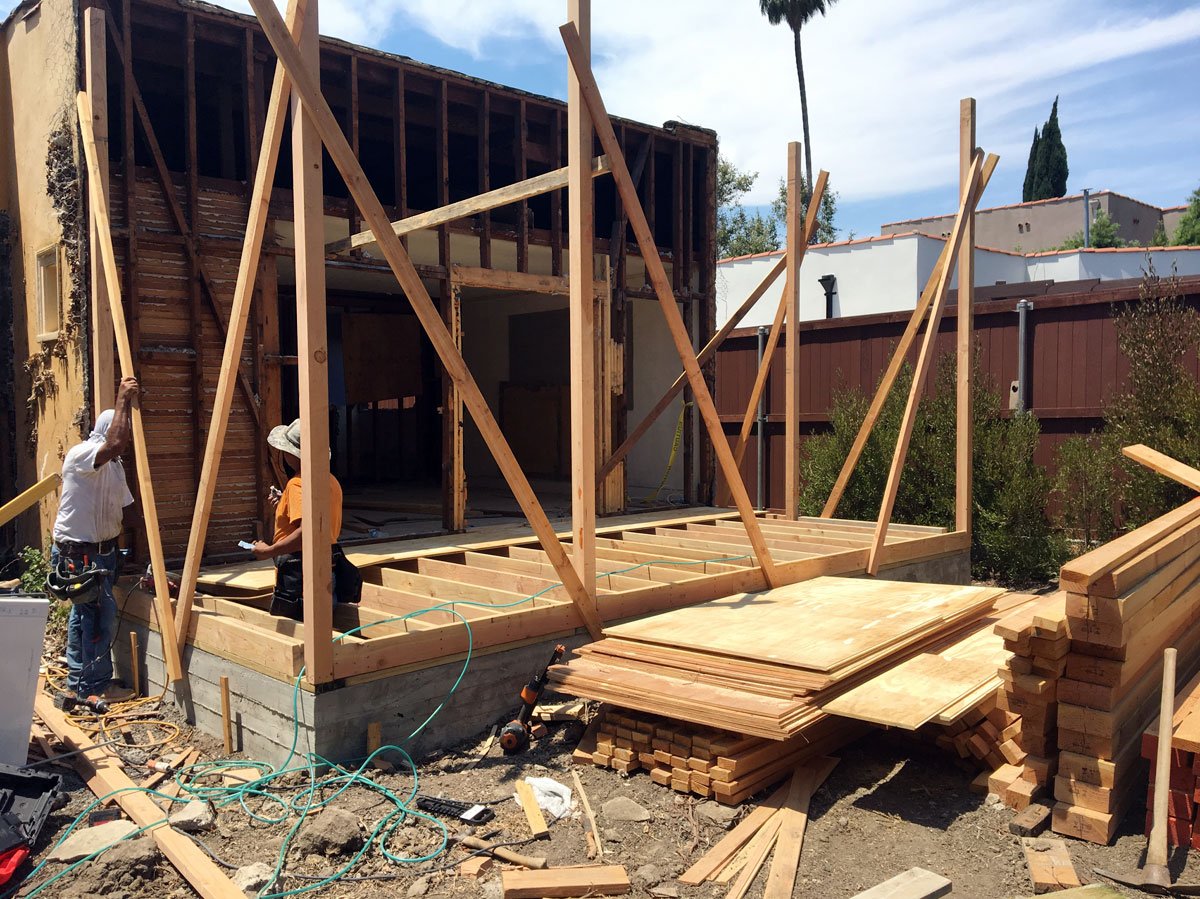 Bedroom Addition during the Brookside remodel