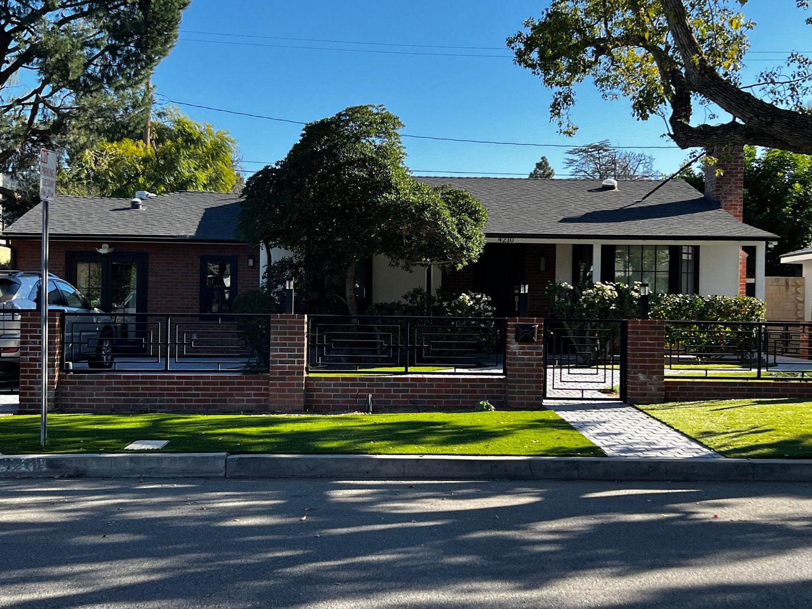 Finished Burbank property showing the garage conversion ADU beside the main residence