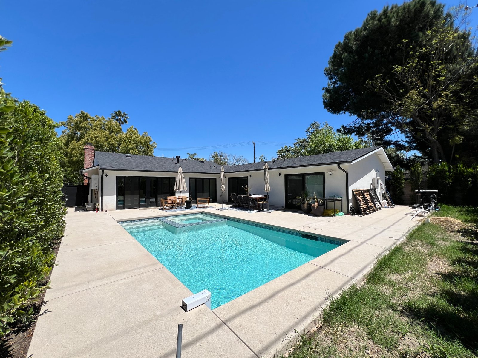 Completed backyard and pool