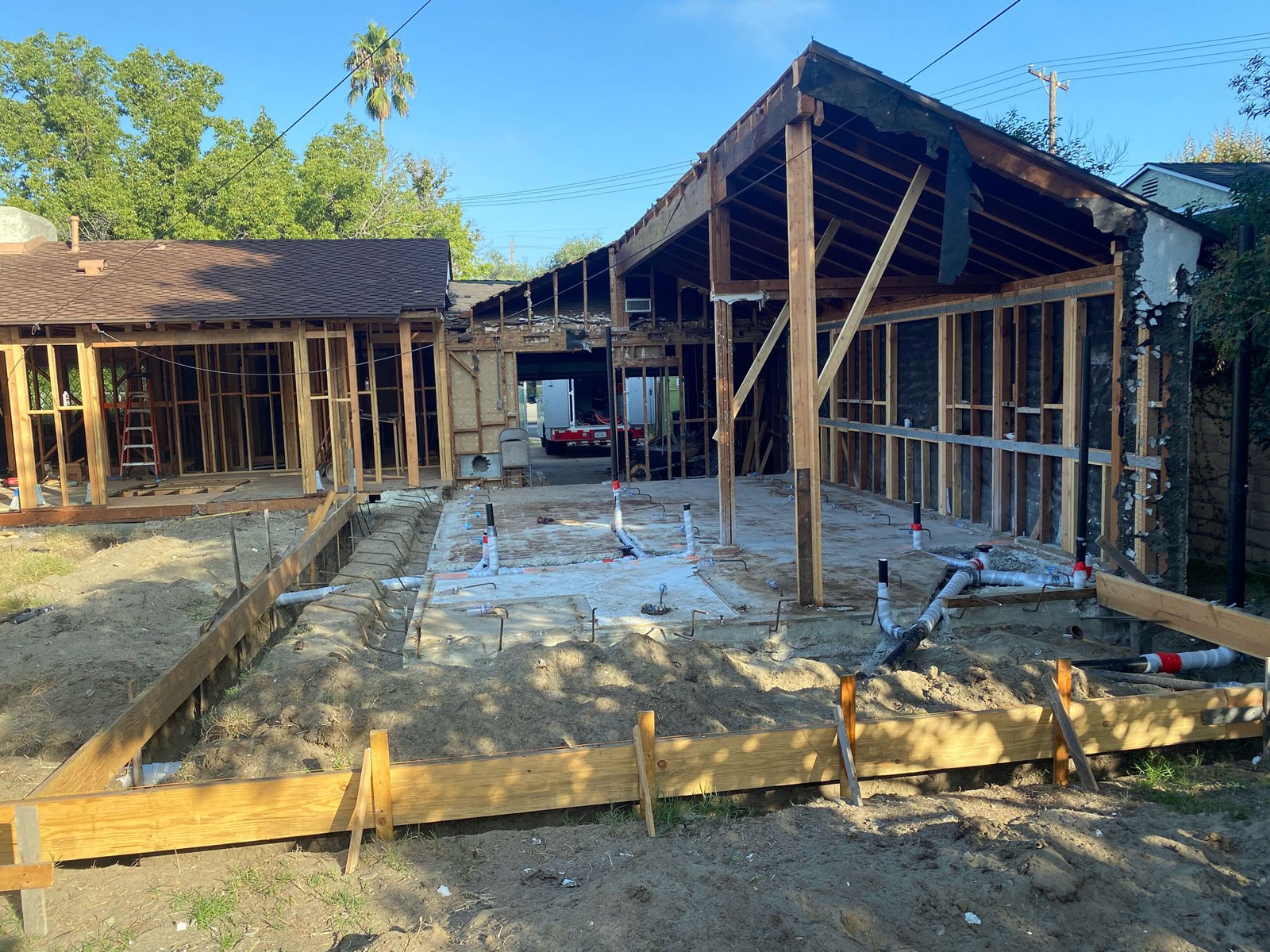Rear addition framing
