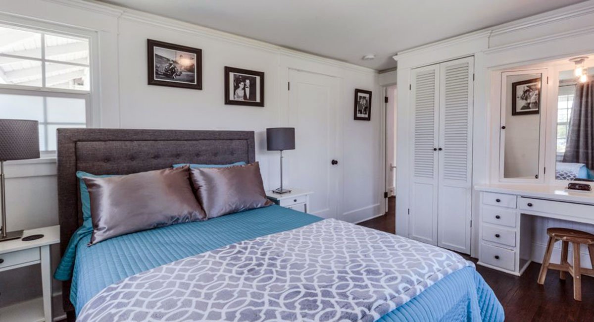Finished duplex bedroom