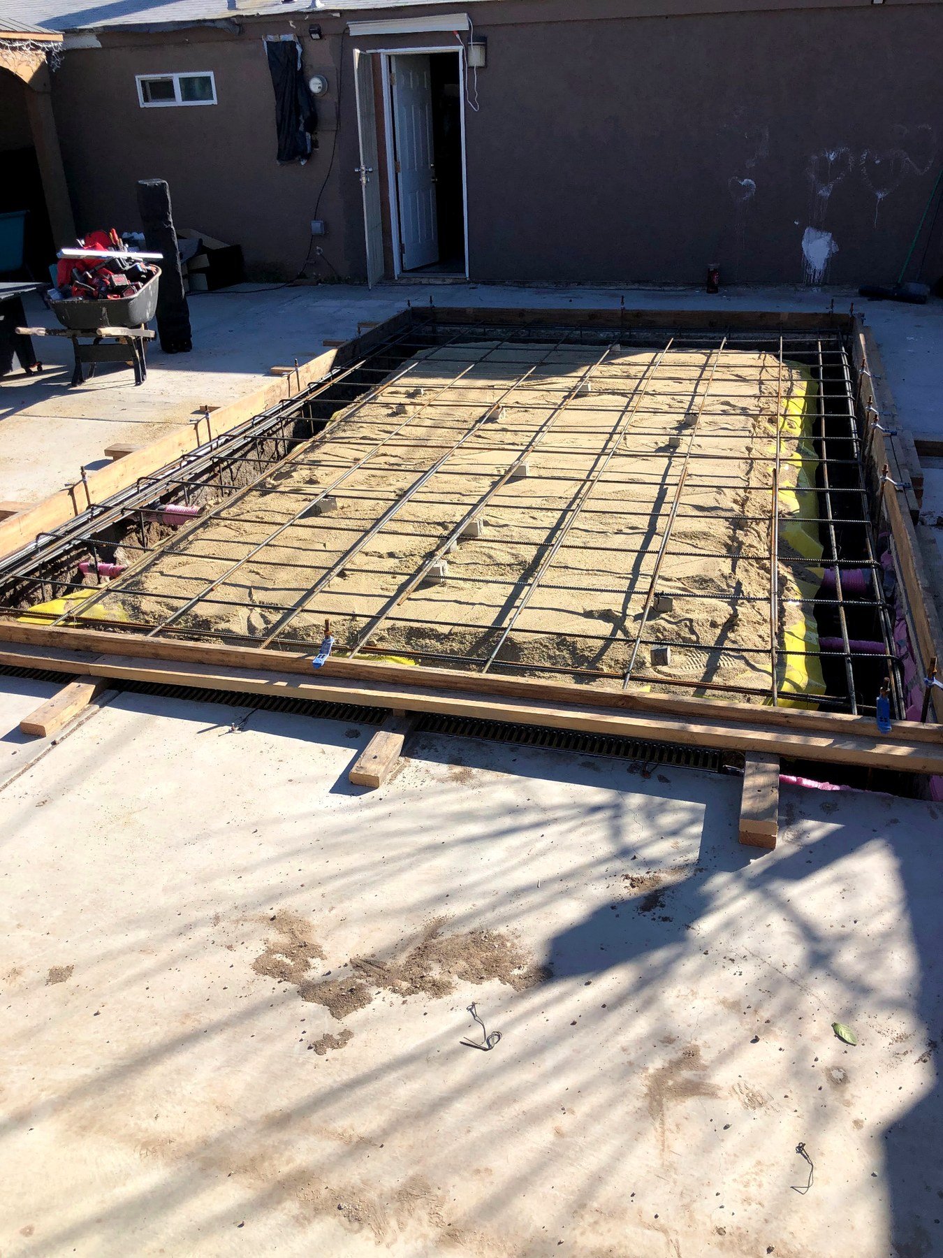 Reinforcing steel and foundation preparation for the Santa Clarita ADU